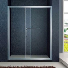 ডাবল প্যানেল স্লাইডিং কাচের ঝরনা দরজা